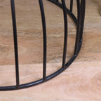 Palampur Gold Industrial Round Side Table