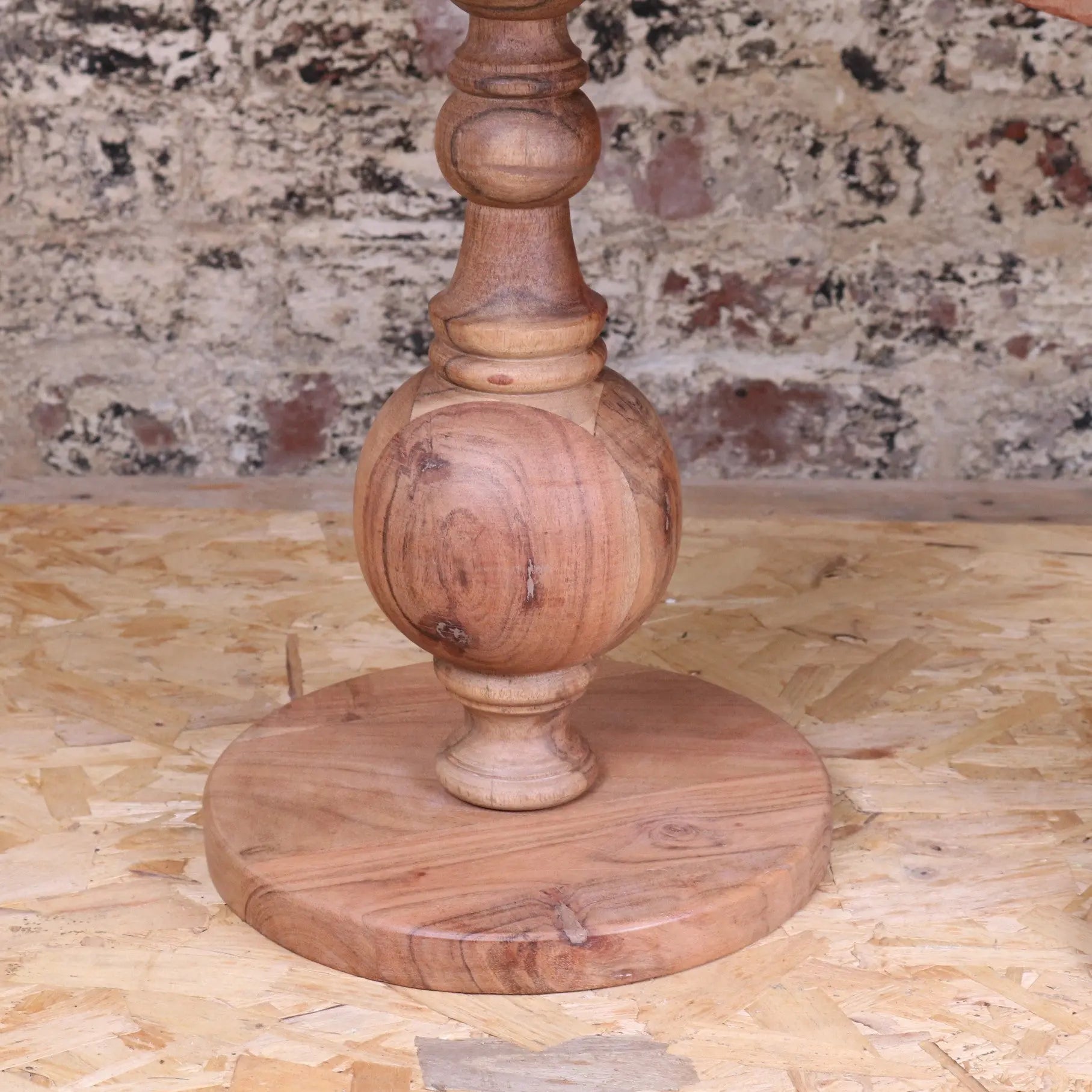 Ucha Set of 2 Wooden Pedestal Side Tables