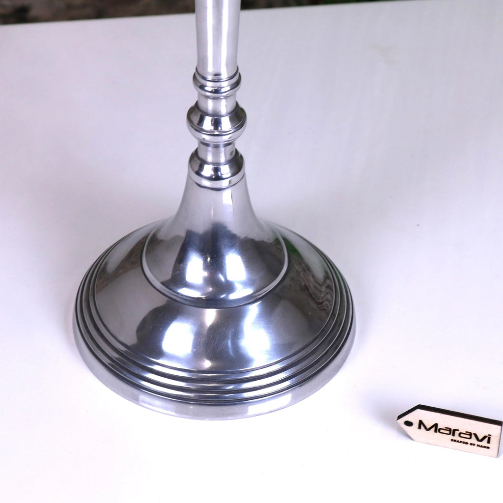 Mula Polished Silver 5 Candle Candelabra Centerpiece 62cm
