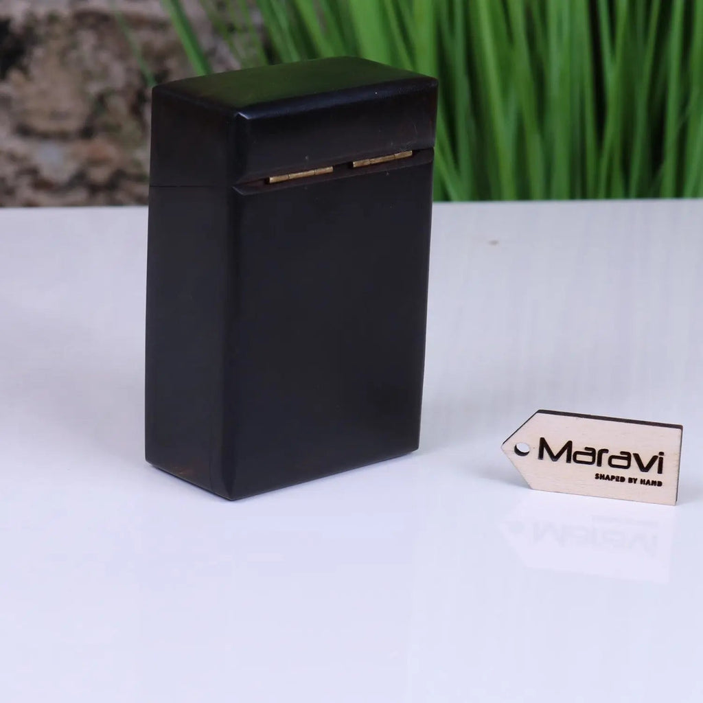 Harra Black Wood Playing Card Box