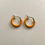 Anais Luxe 18k Gold Plated Saffron Hoops