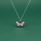 Pink Death Moth Pendant Necklace