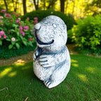 Novelty Garden Laughing Beaver Statue Ornament Statue Black/Grey Gardener's Gift 13cm