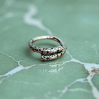 Celtic Patterned Ring Silver Tone - Adjustable Size P