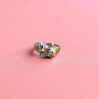 Screaming Horror Ghost Skull Duo Ring Halloween Spirit Ring Silver Tone - Size Z