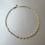 Mellie Luxe 18k Gold Plated Jewelled Necklace