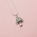 Toadstool Mushroom Pendant Necklace Dimpled Toadstool