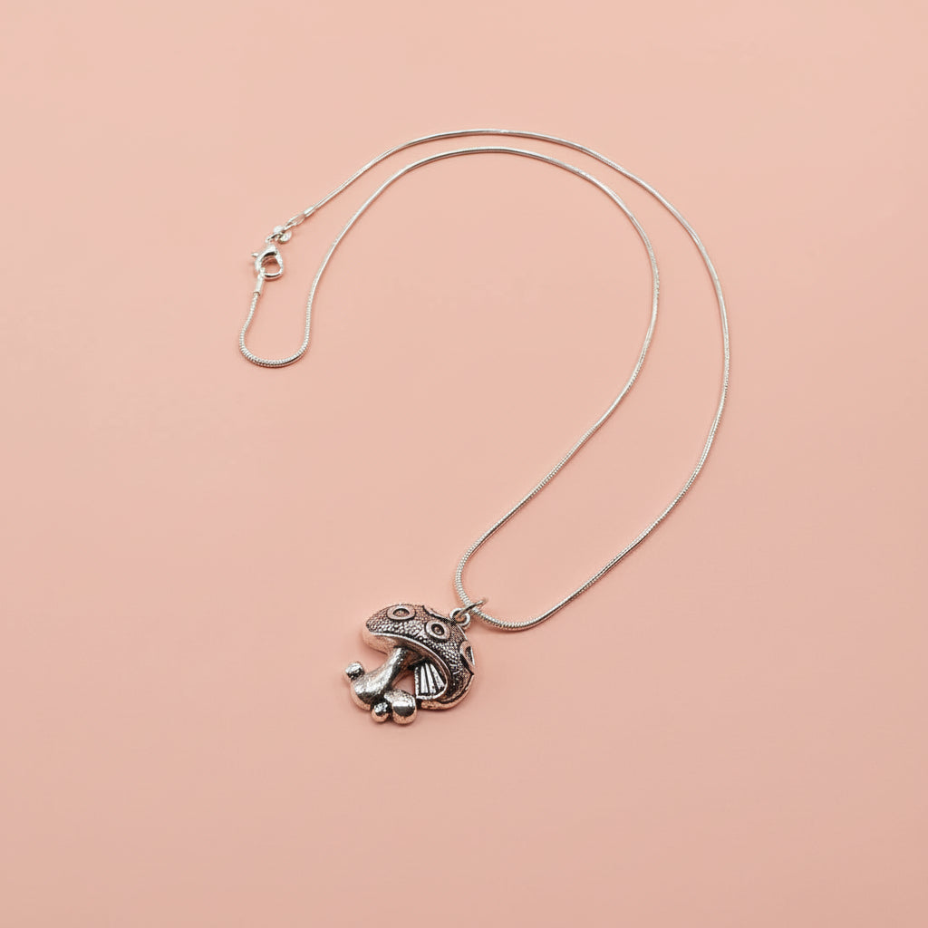 Toadstool Mushroom Pendant Necklace