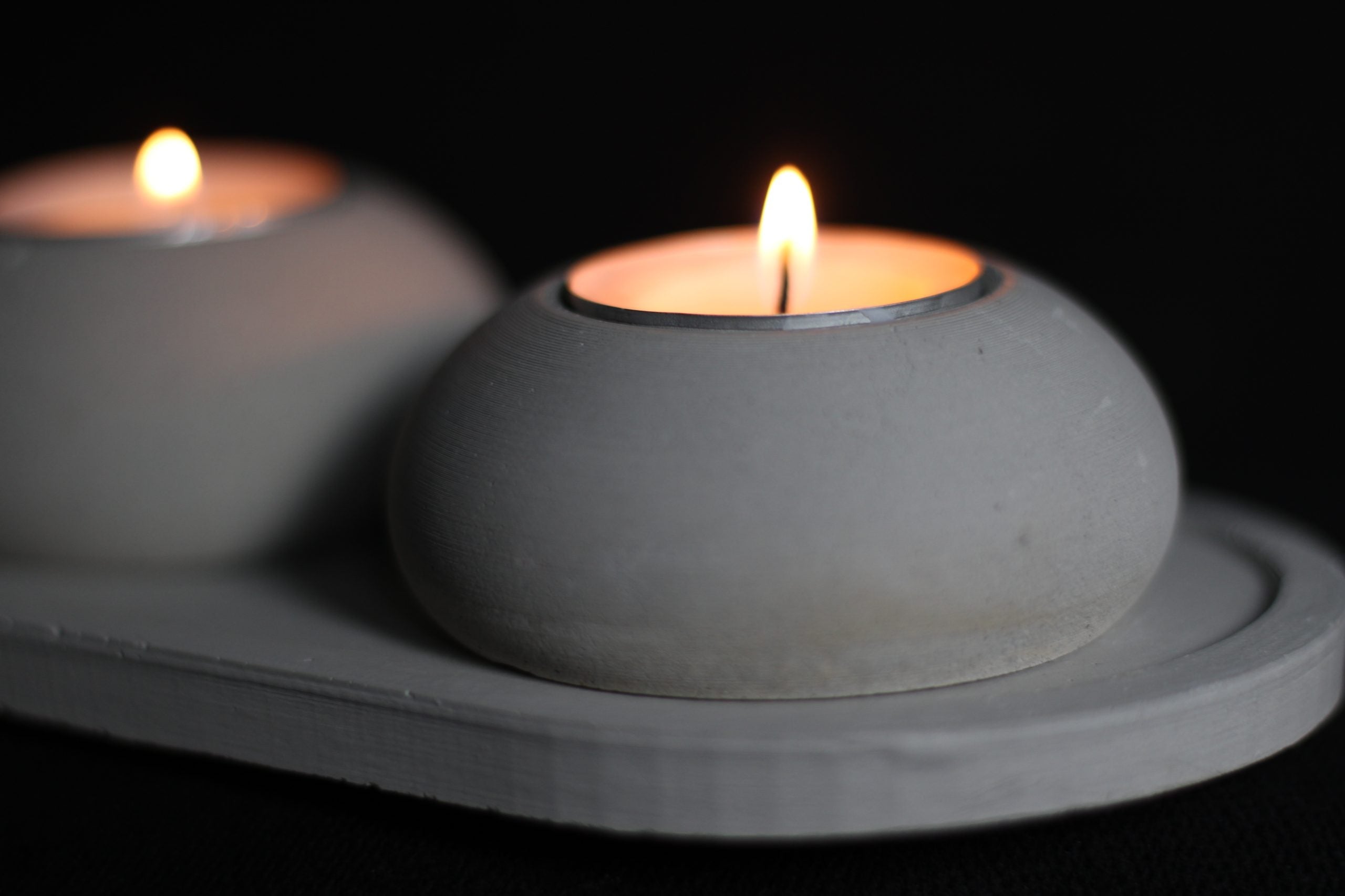 Concrete Mini Tealight Holder WHITE NAKED GREY BLACK