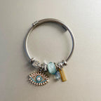 Aysha Turquoise Evil Eye Charm Bracelet