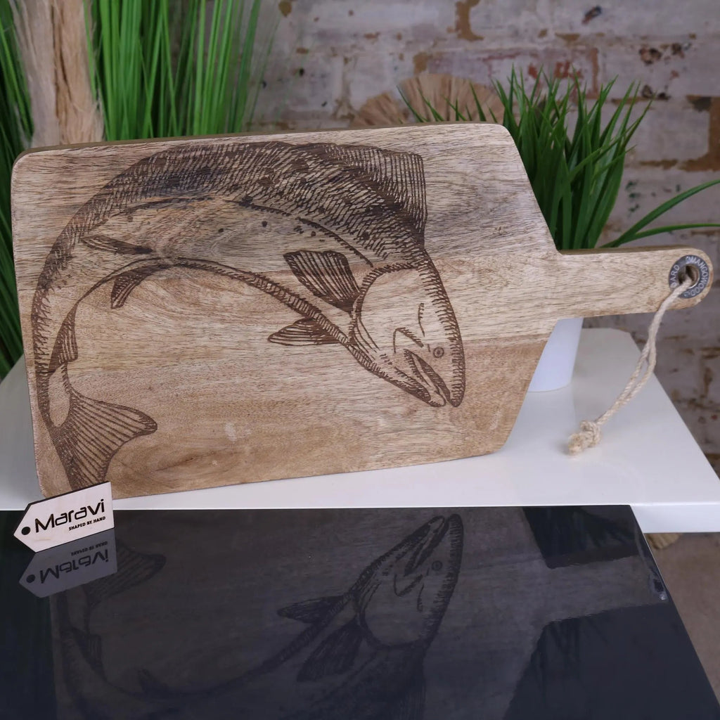 Rateka Lobster Fish Serving Platter Board Fish