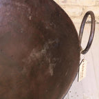 Vintage Giant Kadai Fire Bowl with Stand Garden Fire Pit
