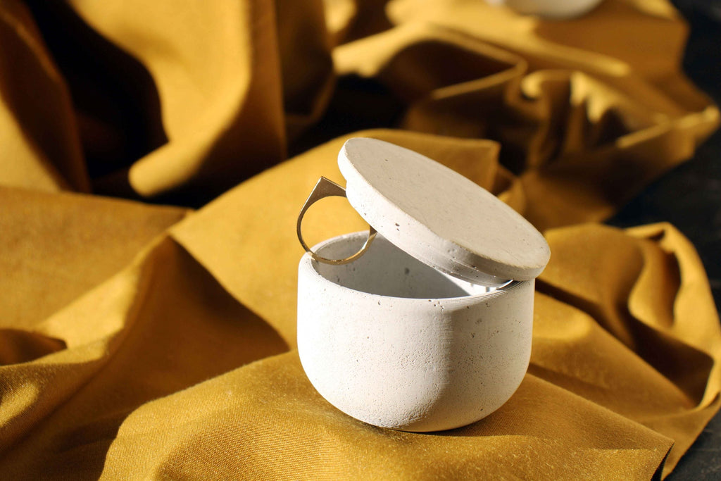CONCRETE SMALL JEWELLERY HOLDER, CONCRETE TEALIGHT HOLDER Default Title
