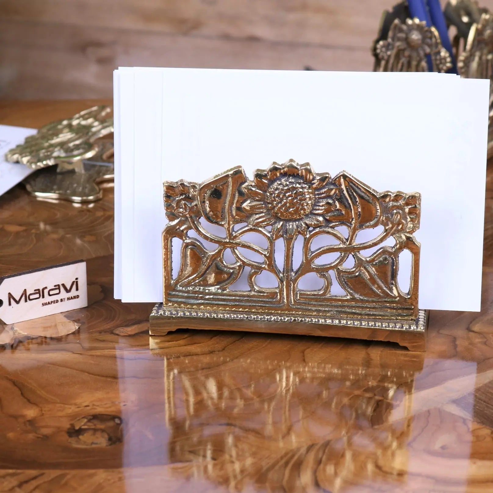 Newsa Sunflower Design Luxury Desk Accessories Note holder
