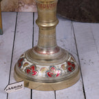 Vintage Brass Vase 92cm Large Scalloped Edge