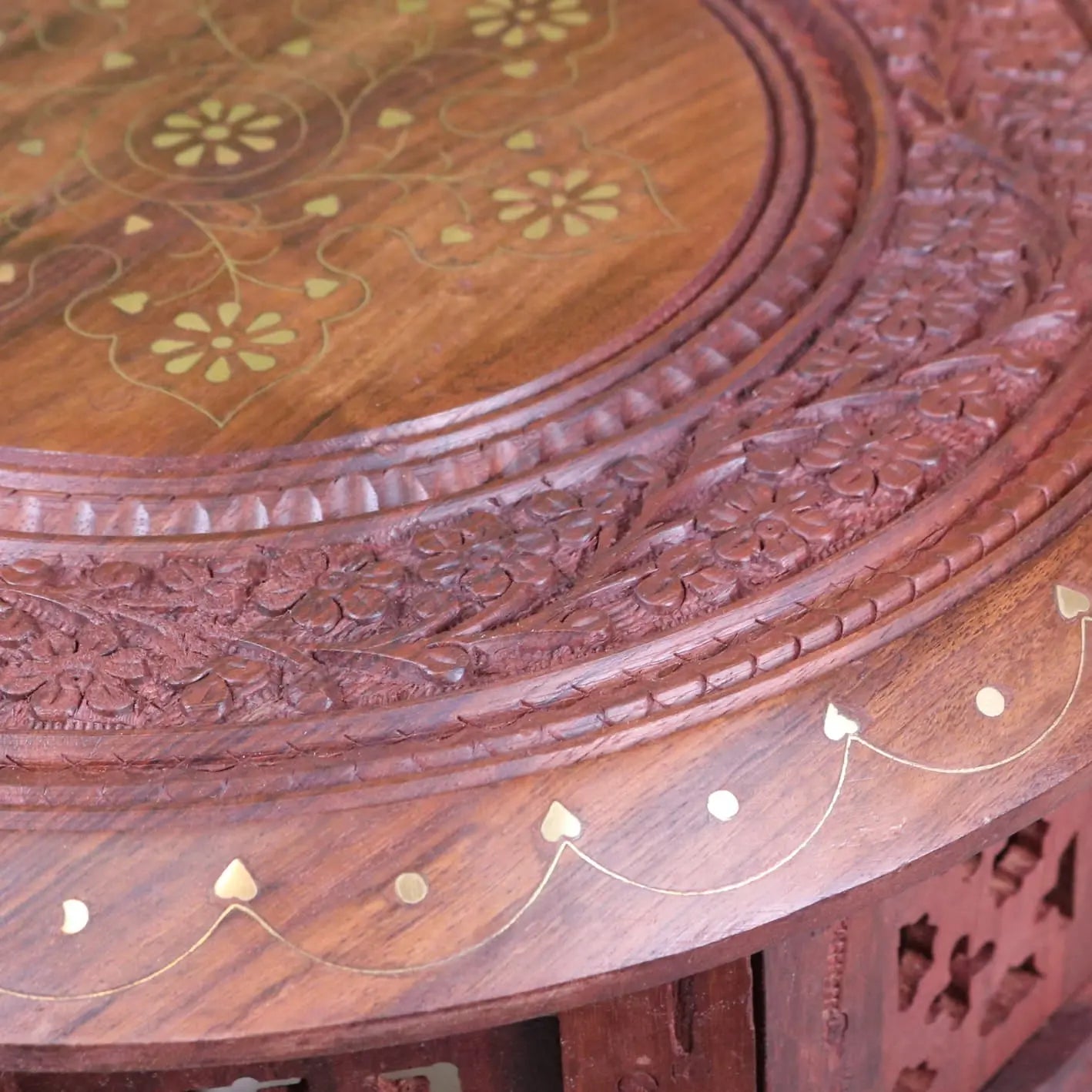 Alnif Medium Size Moroccan Side Table Sheesham Wood