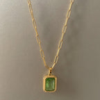 Elena Luxe Green Jewel Pendant Necklace