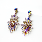 Genevieve Pink Rhinestone Statement Earrings