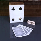 Osian Marble Lid Playing Card Box White