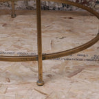 Belagavi Tree Design Set of 2 Round Side Tables Gold