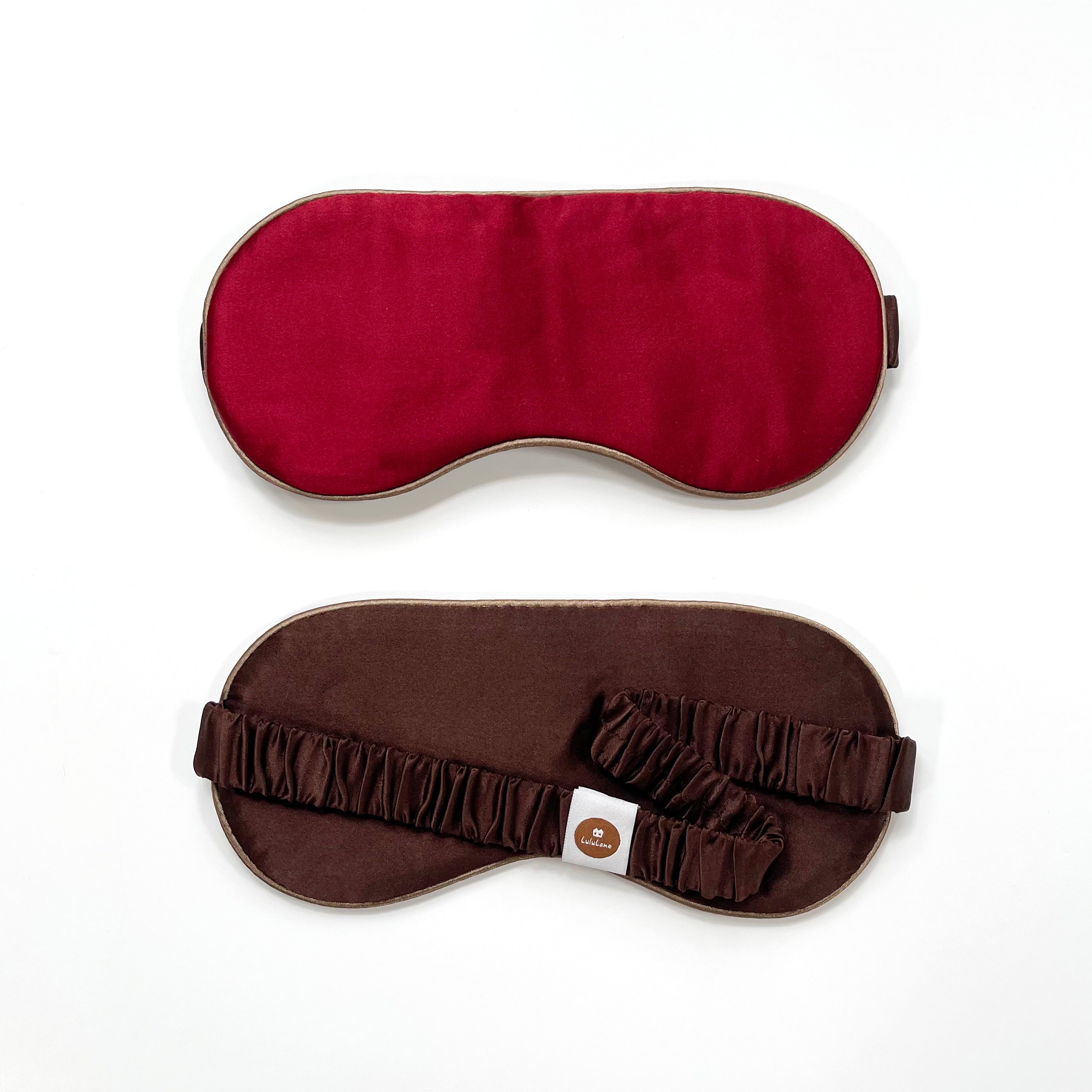 Luxury Double-Sided Silk Sleep Mask – Soft Eye Mask for Restful Sleep Deep Red