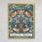 "Strawberry Thief" by William Morris on Canvas, Framed Prints, Framed Canvas, Acrylic or Print-only