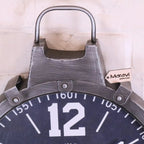 Industrial Style Wall Clock Gunmetal Grey