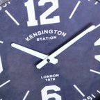 Industrial Style Wall Clock Gunmetal Grey
