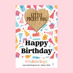 WishStrings Pocket Hug – Happy Birthday Gift Token | Birthday Keepsake | Thoughtful Letterbox Hug | Wooden Heart Card for Friends & Family