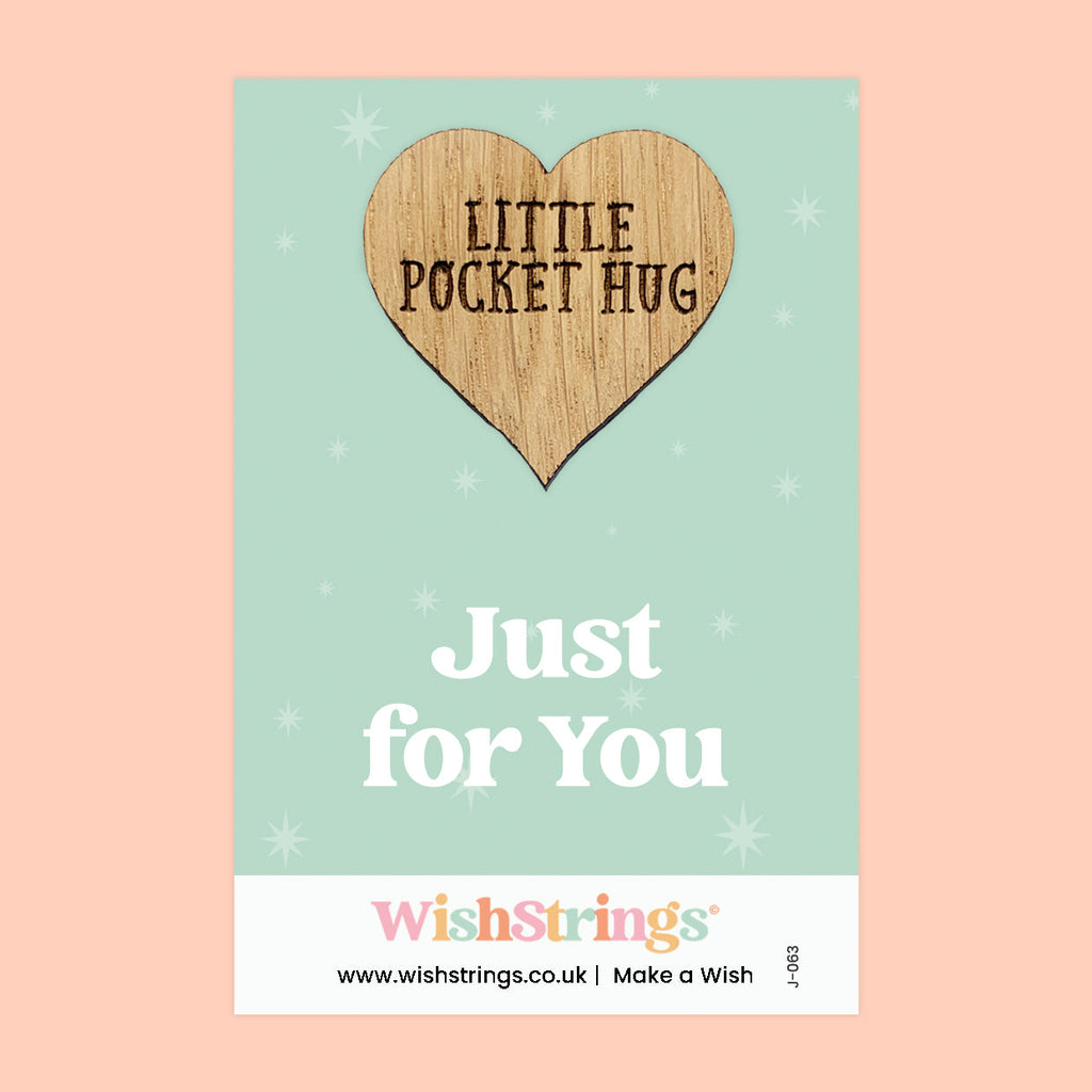 WishStrings Pocket Hug – Just For You | Thoughtful Gift Token | Hug From Afar | Friendship Keepsake | Thinking of You Letterbox Gift