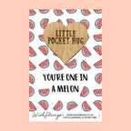 Pocket Hug - You’re One in a Melon, Watermelon Design | Cute Thank You Gift | Keepsake Token for Sending Hugs to Someone Special