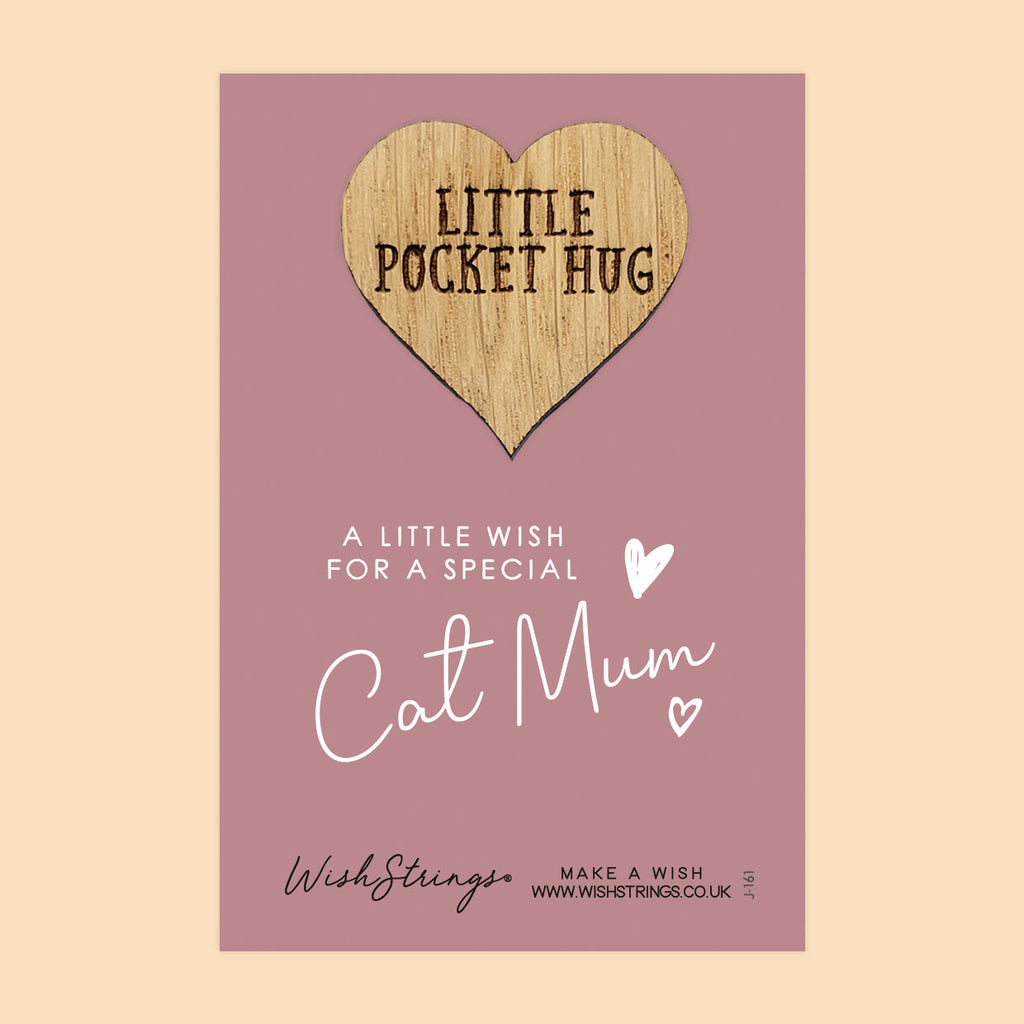 Pocket Hug - Cat Mum | Thoughtful Gift for Cat Lovers & Pet Parents | Keepsake Token for Sending Hugs to a Special Cat Mum