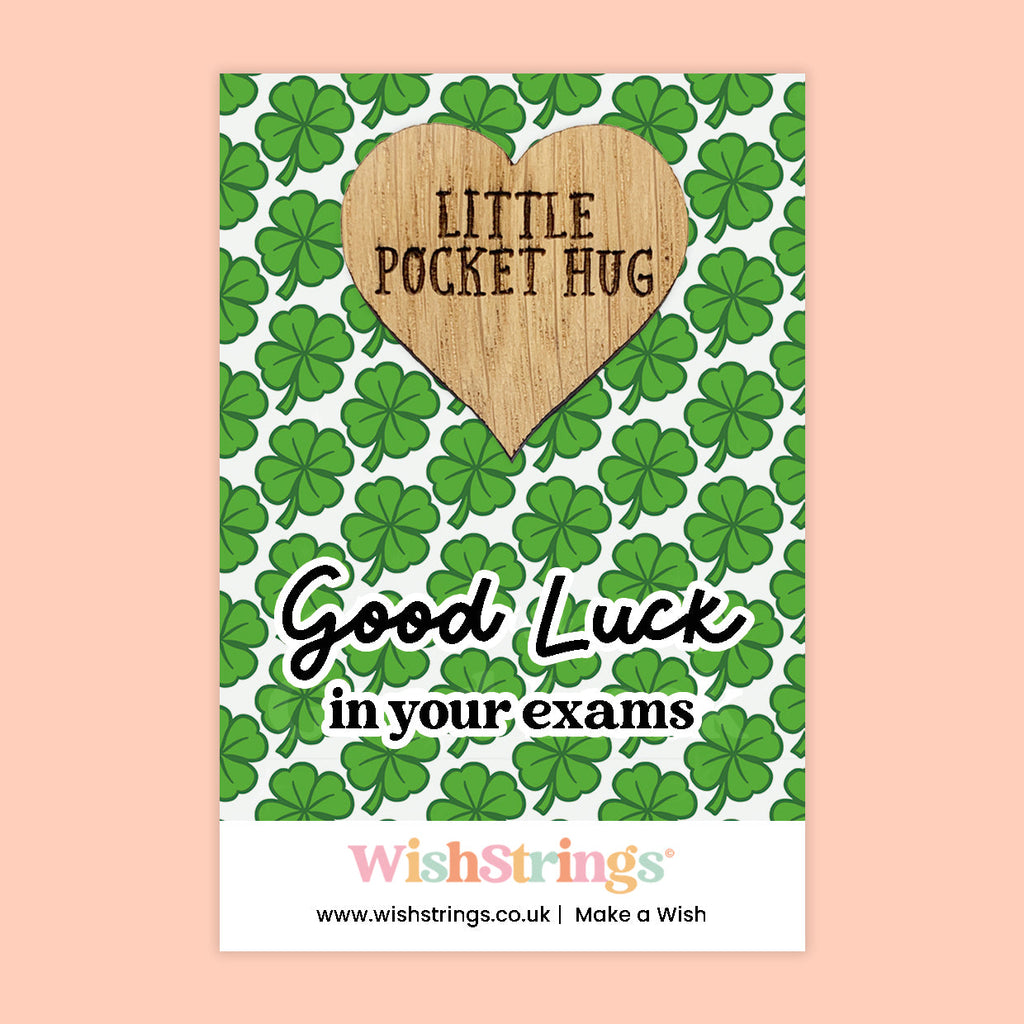 Pocket Hug – Good Luck in Your Exams | Thoughtful Gift for Students | Motivational Token of Support for Exam Season