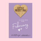 Pocket Hug - February Birth Month | Thoughtful Birthday Gift | Keepsake Token for Sending Hugs & Celebrating a February Birthday