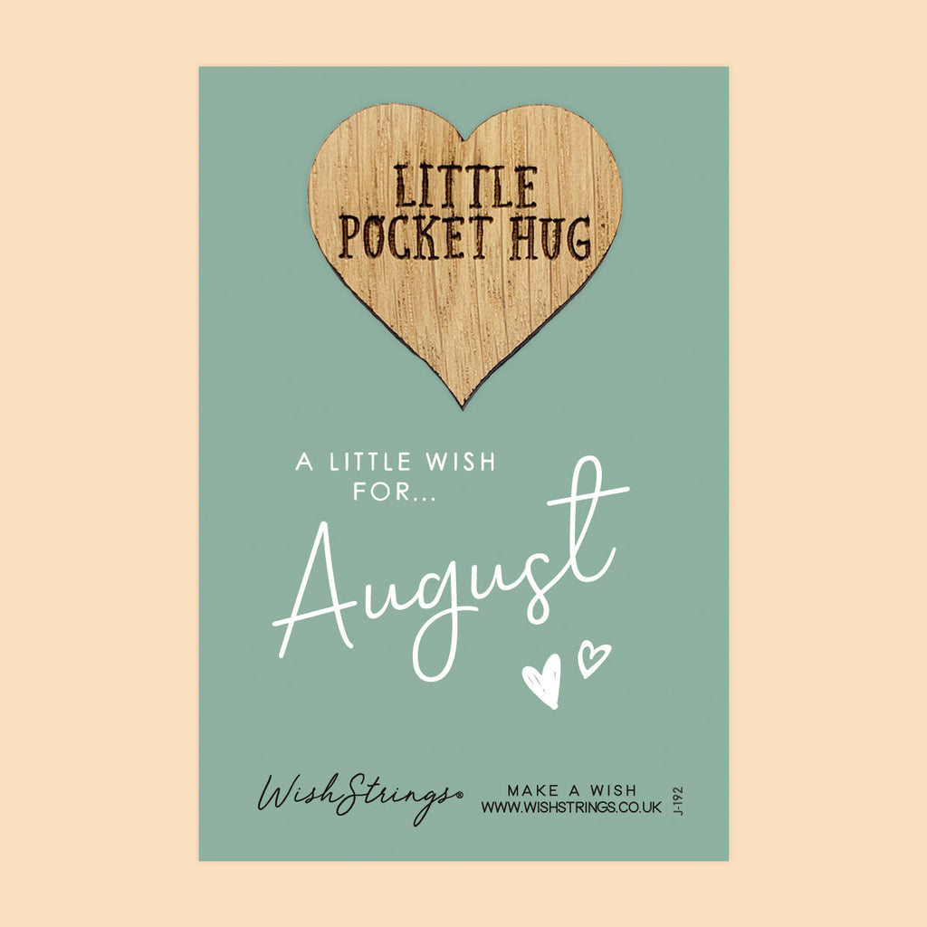 Pocket Hug - August Birth Month | Thoughtful Birthday Gift | Keepsake Token for Celebrating August Birthdays