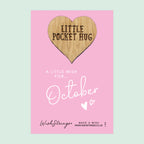 Pocket Hug - October Birth Month | Thoughtful Birthday Gift | Keepsake Token for Sending Hugs & Celebrating a Special Day