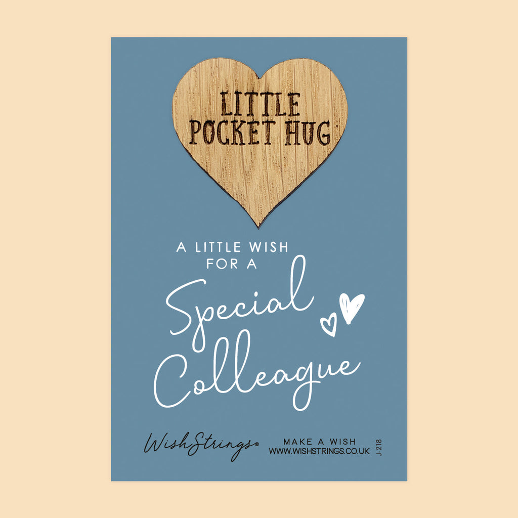 Pocket Hug - Special Colleague | Thoughtful Gift for Work Friend | Keepsake Token for Sending Hugs & Appreciation to a Work Buddy or Work Husband
