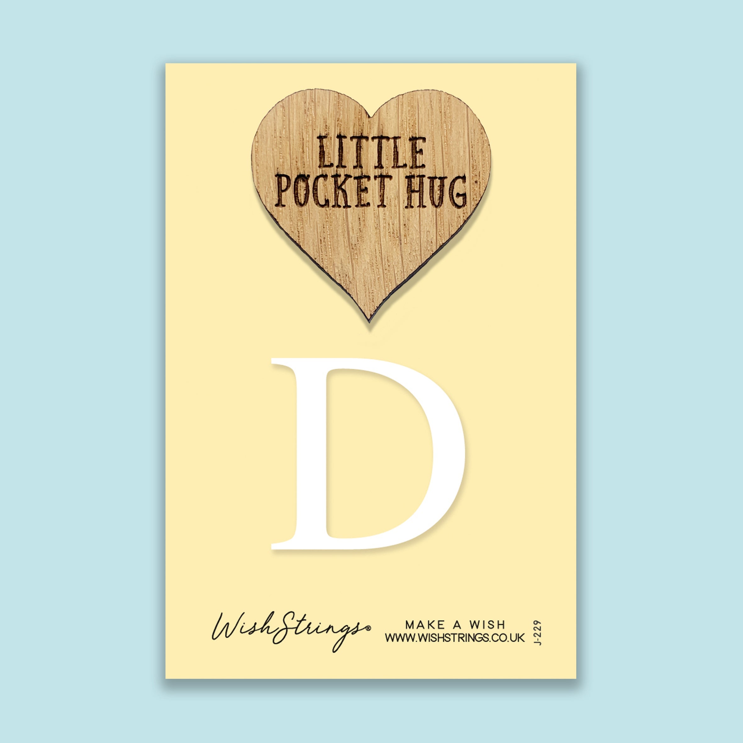 Pocket Hug - Letter ‘D’ | Personalized Initial Gift & Thoughtful Keepsake | Keepsake Token for Sending Hugs & Special Monogram Gift