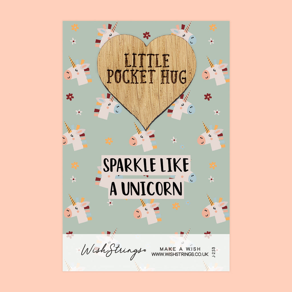 Pocket Hug - Sparkle Like a Unicorn | Uplifting Positivity Gift | Keepsake Token for Sending Hugs & Spreading Joy and Confidence