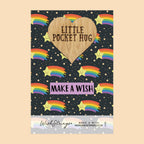 Pocket Hug - Make a Wish, Rainbow Shooting Star Design | Thoughtful Birthday Gift | Keepsake Token for Sending Hugs & Celebrating a Special Day