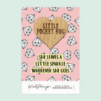 Pocket Hug - She Leaves a Little Sparkle Wherever She Goes | Inspirational Gift for Positivity & Empowerment | Keepsake Token for Sending Hugs & Support