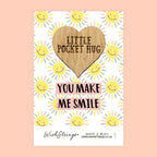 Pocket Hug - You Make Me Smile | Thoughtful Appreciation Gift | Keepsake Token for Sending Hugs, Thank You & Someone Special