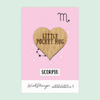 Pocket Hug - Scorpio Star Sign | Zodiac & Horoscope Birthday Gift | Keepsake Token for Sending Hugs & Astrology Lovers