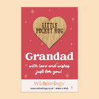Pocket Hug - Grandad | Thoughtful Gift from Grandchildren | Keepsake Token for Sending Hugs & Love to a Special Grandad