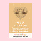 Pocket Hug - Angel Numbers 222 | Keepsake Token for Alignment & Being in the Right Place at the Right Time