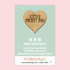 Pocket Hug - Angel Numbers 888 | Manifestation & Abundance Gift | Keepsake Token for Harmony with the Universe & Prosperity