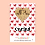 Wishstrings Pocket Hug - Cariad, Welsh Quote Pocket Hug | Thoughtful Welsh Language Gift | Keepsake Token for Sending Hugs & Sharing Love