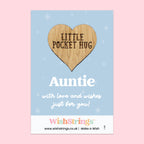 WishStrings “Auntie” Pocket Hug | Thoughtful Gift for Auntie | Sentimental Keepsake Hug Token | Thinking of You or Birthday Gift | Letterbox Gift for Her