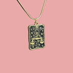 Justice Tarot Card Pendant Necklace