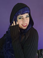 Necessary Evil Ribbed Sabrina Draped Cardigan with Hood
